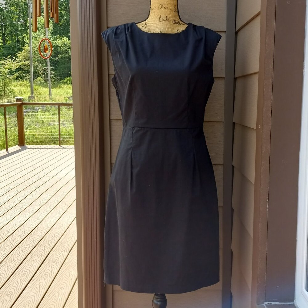 Black Sleeveless Cotton Sheath Dress size 8 - Runs Small